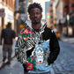 Personalized Botswana Independence Day Zip Hoodie Kalahari Devils Claw Zebra With Arican Pattern - African Pride