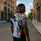 Personalized Botswana Independence Day Zipper Polo Shirt Coat Of Arms Devils Claw