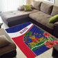 Haiti Neg Marron Area Rug Ayiti Map - Hibiscus Polynesian Pattern - African Pride
