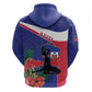 Haiti Neg Marron Hoodie Ayiti Map - Hibiscus Polynesian Pattern - African Pride