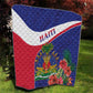 Haiti Neg Marron Quilt Ayiti Map - Hibiscus Polynesian Pattern - African Pride