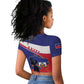 Haiti Neg Marron Raglan Cropped T shirt Ayiti Map - Hibiscus Polynesian Pattern - African Pride
