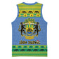 Afro Gabon Christmas Basketball Jersey Coat Of Arm Mix African Pattern - African Pride