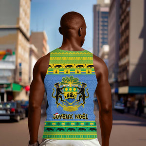 Afro Gabon Christmas Men Tank Top Coat Of Arm Mix African Pattern