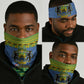 Afro Gabon Christmas Neck Gaiter Coat Of Arm Mix African Pattern LT15