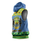 Afro Gabon Christmas Sleeveless Hoodie Coat Of Arm Mix African Pattern - African Pride