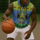 Afro Gabon Christmas Sleeveless Zip Hoodie Coat Of Arm Mix African Pattern - African Pride