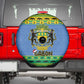 Afro Gabon Christmas Spare Tire Cover Coat Of Arm Mix African Pattern