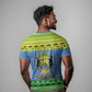 Afro Gabon Christmas T shirt Coat Of Arm Mix African Pattern