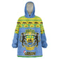 Afro Gabon Christmas Wearable Blanket Hoodie Coat Of Arm Mix African Pattern