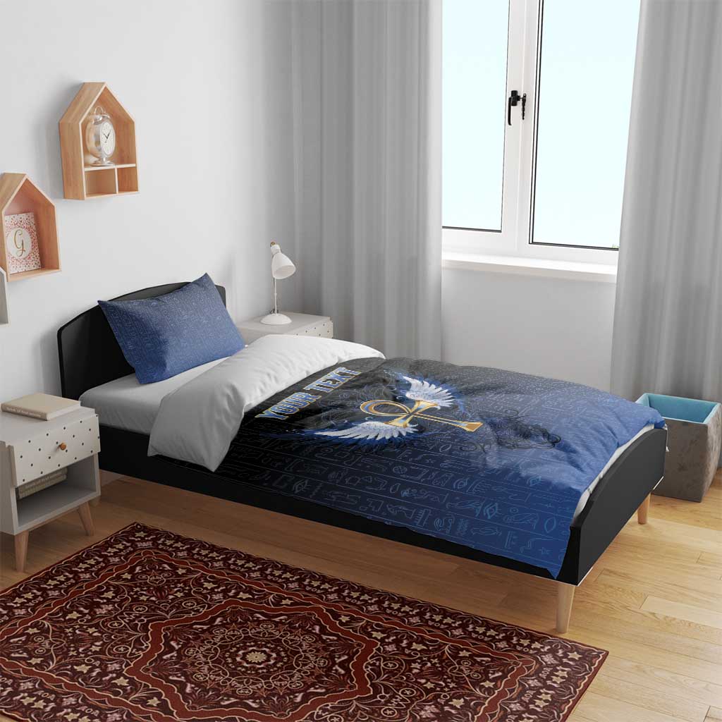 Personalised Egyptian Ankh Bedding Set Egypt Hieroglyphs Pattern