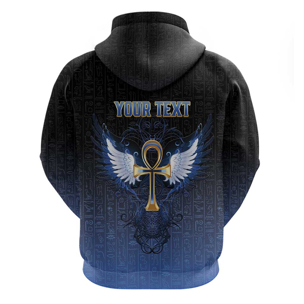 Personalised Egyptian Ankh Hoodie Egypt Hieroglyphs Pattern
