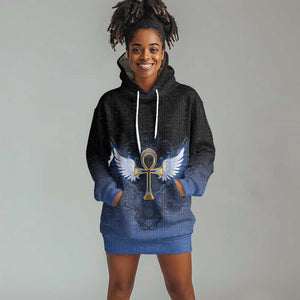 Personalised Egyptian Ankh Hoodie Dress Egypt Hieroglyphs Pattern