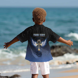 Personalised Egyptian Ankh Kid Hawaiian Shirt Egypt Hieroglyphs Pattern
