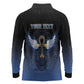 Personalised Egyptian Ankh Long Sleeve Polo Shirt Egypt Hieroglyphs Pattern