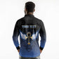 Personalised Egyptian Ankh Long Sleeve Polo Shirt Egypt Hieroglyphs Pattern