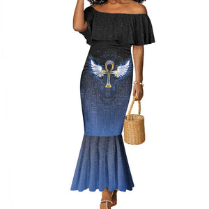 Personalised Egyptian Ankh Mermaid Dress Egypt Hieroglyphs Pattern