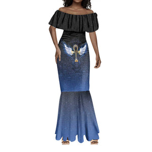Personalised Egyptian Ankh Mermaid Dress Egypt Hieroglyphs Pattern