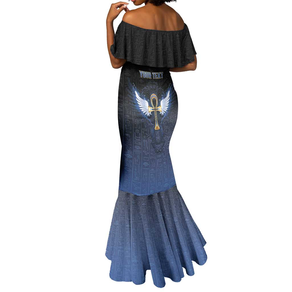 Personalised Egyptian Ankh Mermaid Dress Egypt Hieroglyphs Pattern