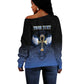 Personalised Egyptian Ankh Off Shoulder Sweater Egypt Hieroglyphs Pattern