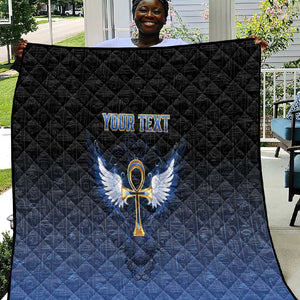 Personalised Egyptian Ankh Quilt Egypt Hieroglyphs Pattern