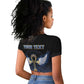 Personalised Egyptian Ankh Raglan Cropped T shirt Egypt Hieroglyphs Pattern
