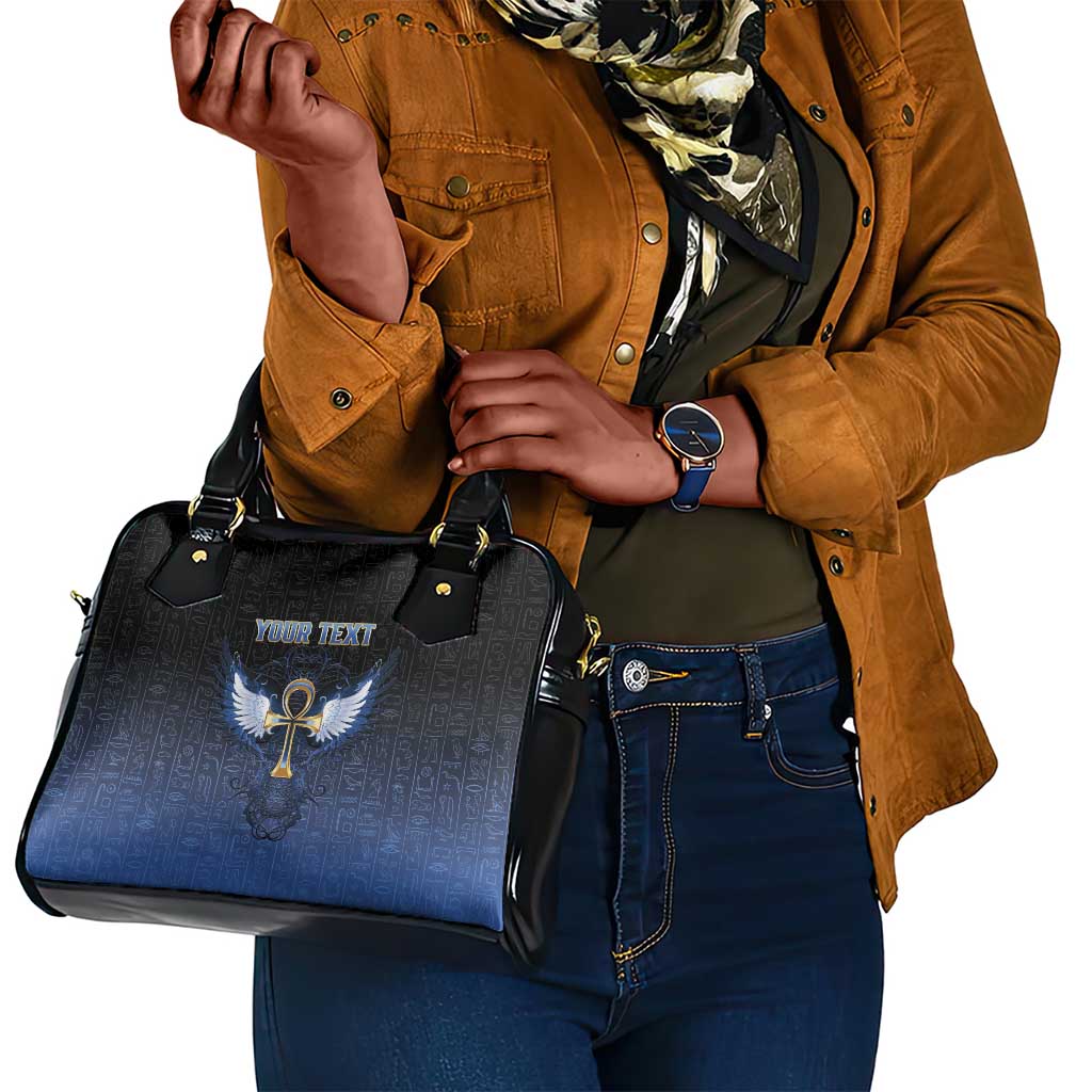 Personalised Egyptian Ankh Shoulder Handbag Egypt Hieroglyphs Pattern