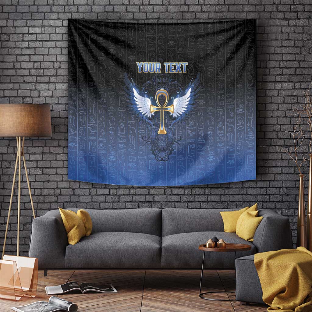 Personalised Egyptian Ankh Tapestry Egypt Hieroglyphs Pattern