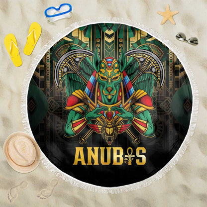 Ancient Egypt Beach Blanket Anubis Egyptian