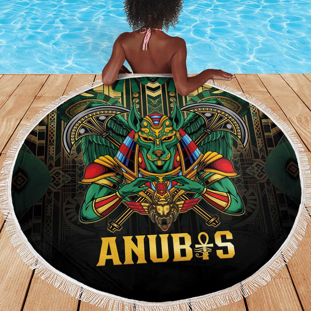 Ancient Egypt Beach Blanket Anubis Egyptian