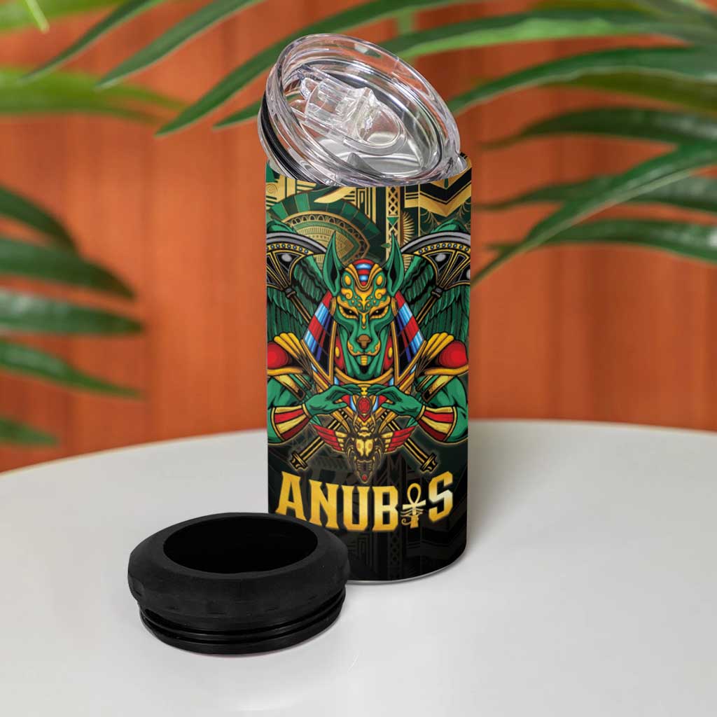 Ancient Egypt 4 in 1 Can Cooler Tumbler Anubis Egyptian