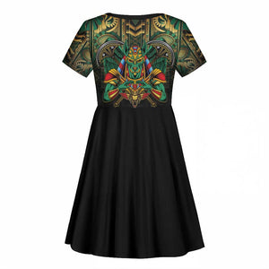 Ancient Egypt Kid Short Sleeve Dress Anubis Egyptian