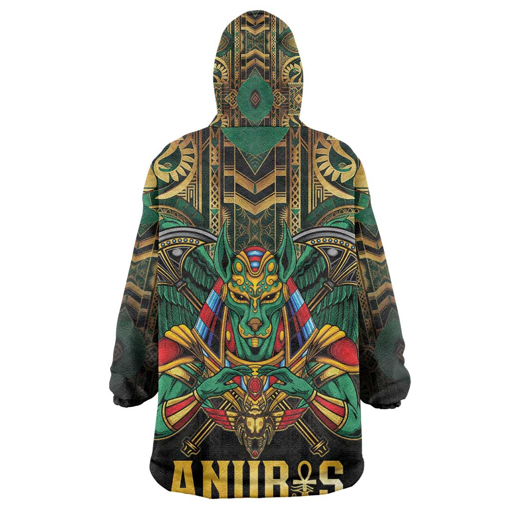 Ancient Egypt Kid Wearable Blanket Hoodie Anubis Egyptian
