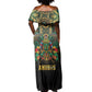 Ancient Egypt Off Shoulder Maxi Dress Anubis Egyptian