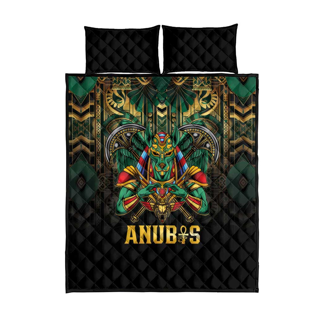 Ancient Egypt Quilt Bed Set Anubis Egyptian