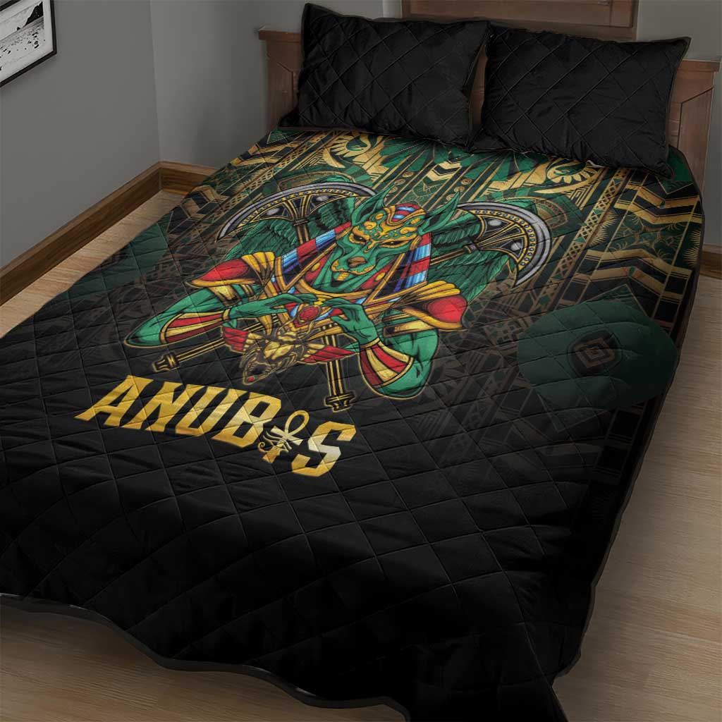 Ancient Egypt Quilt Bed Set Anubis Egyptian