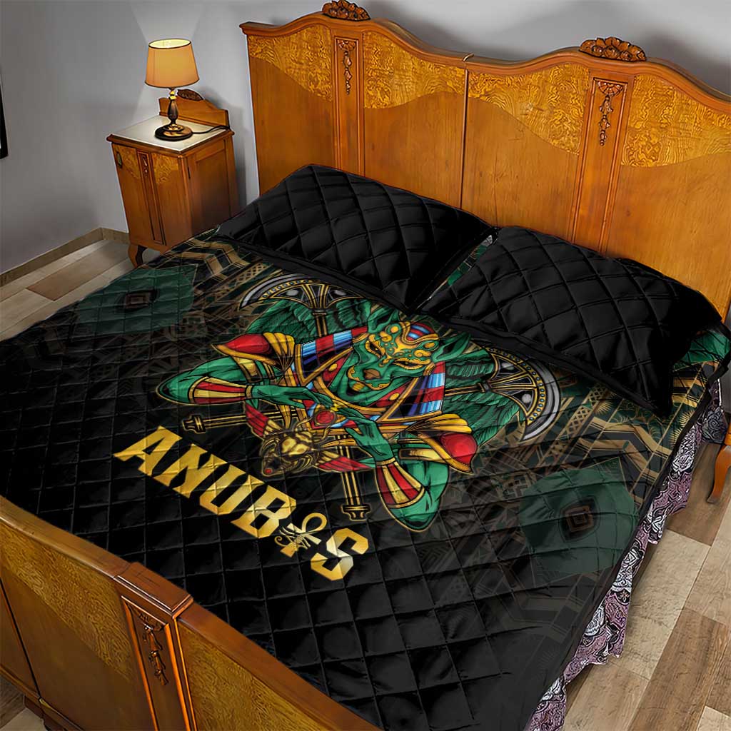 Ancient Egypt Quilt Bed Set Anubis Egyptian
