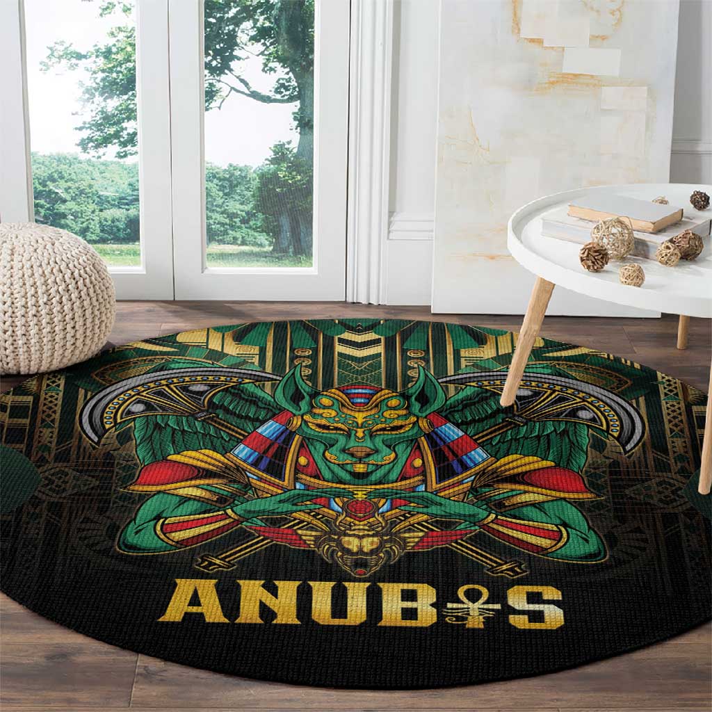 Ancient Egypt Round Carpet Anubis Egyptian