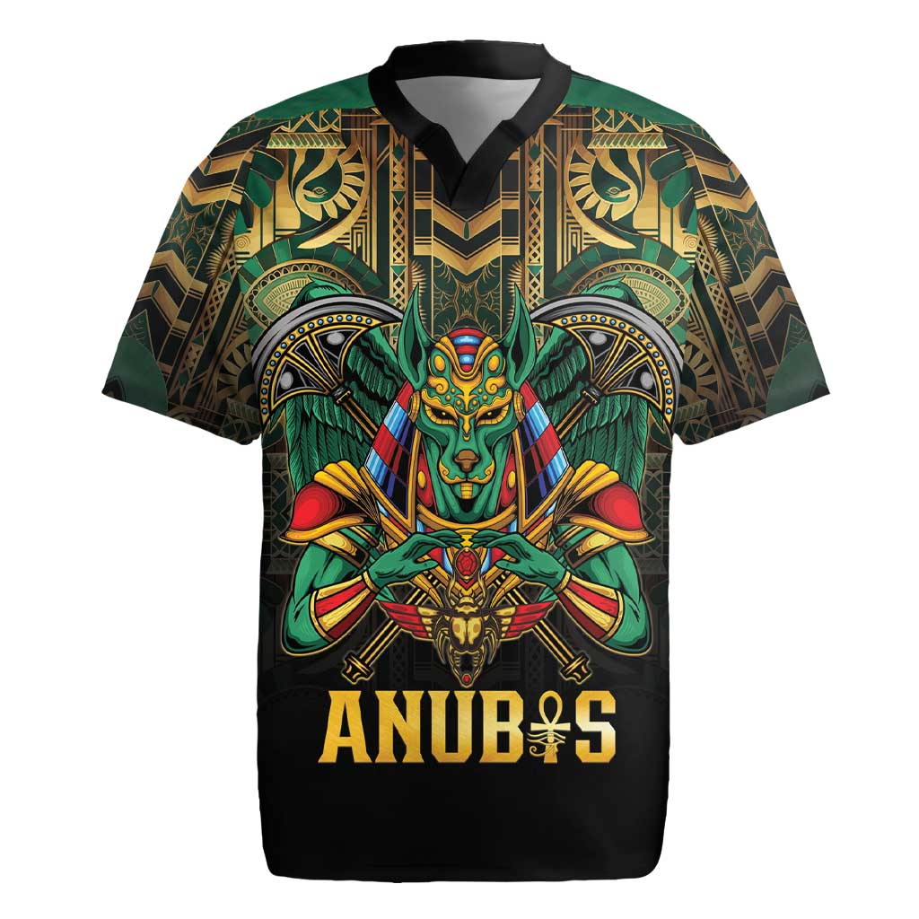 Ancient Egypt Rugby Jersey Anubis Egyptian