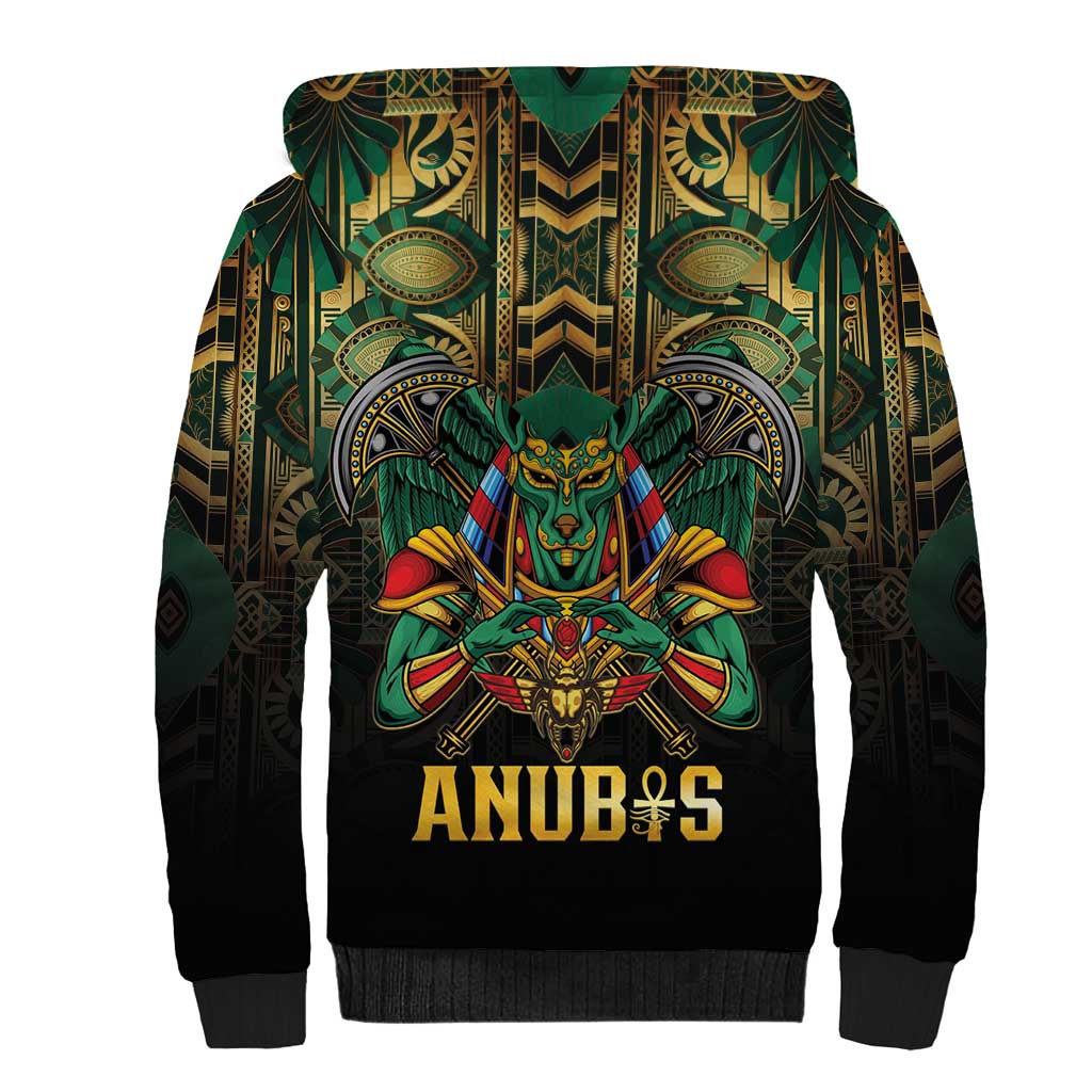 Ancient Egypt Sherpa Hoodie Anubis Egyptian