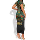 Ancient Egypt Short Sleeve Bodycon Dress Anubis Egyptian LT15