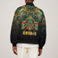 Ancient Egypt Sleeve Zip Bomber Jacket Anubis Egyptian