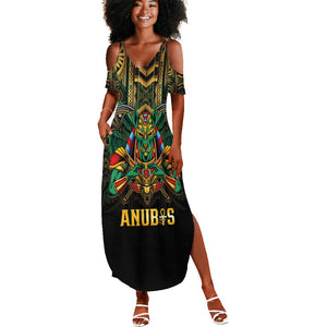 Ancient Egypt Summer Maxi Dress Anubis Egyptian