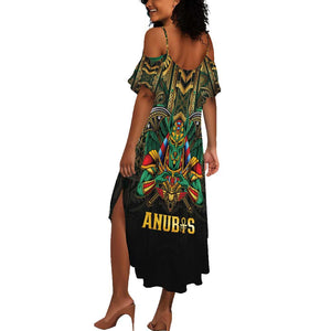 Ancient Egypt Summer Maxi Dress Anubis Egyptian
