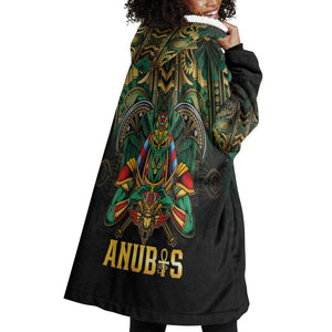 Ancient Egypt Wearable Blanket Hoodie Anubis Egyptian