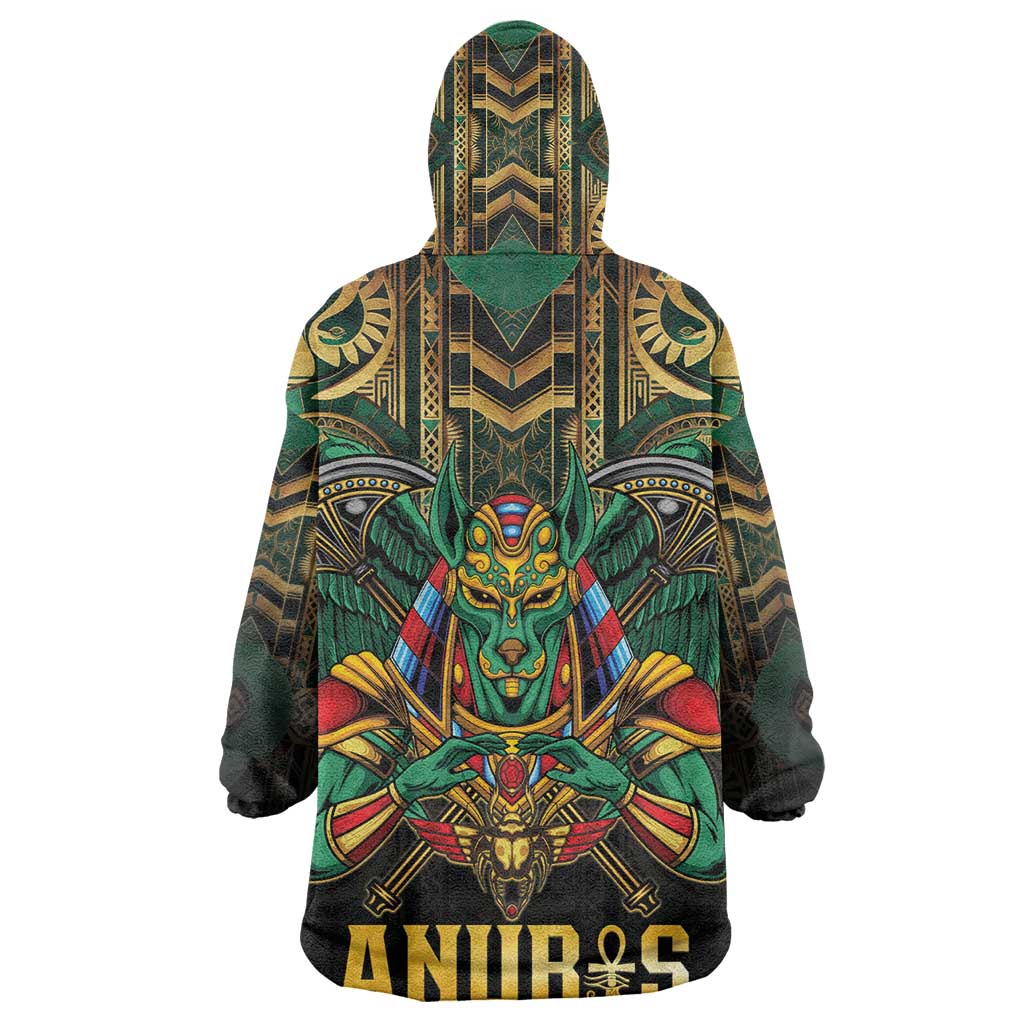 Ancient Egypt Wearable Blanket Hoodie Anubis Egyptian
