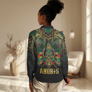 Ancient Egypt Women Casual Shirt Anubis Egyptian