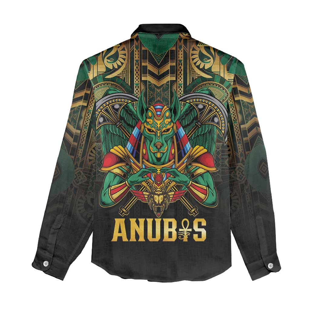 Ancient Egypt Women Casual Shirt Anubis Egyptian