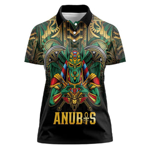 Ancient Egypt Women Polo Shirt Anubis Egyptian