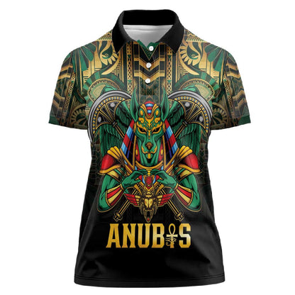 Ancient Egypt Women Polo Shirt Anubis Egyptian